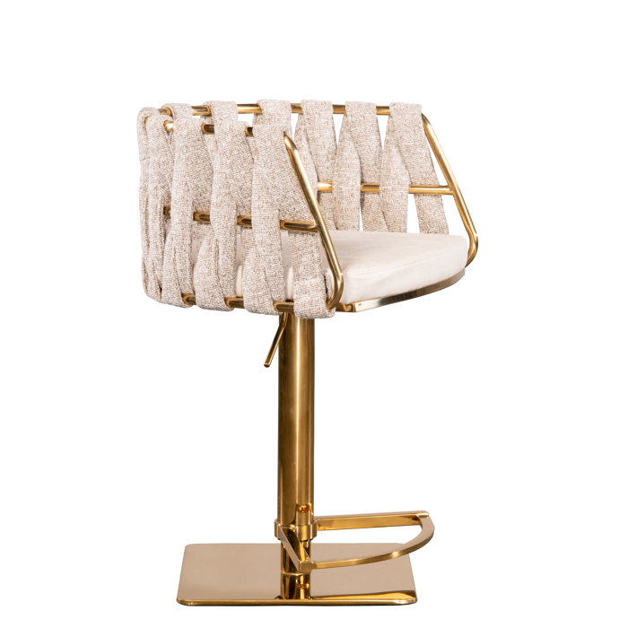 Everly Quinn Cady Swivel Adjustable Height Bar Stool & Reviews Wayfair